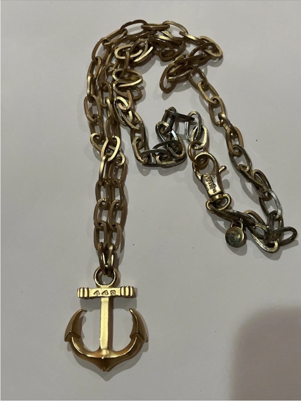 Spartina 449 Gold plated (18K) Anchor Pendant Necklace - Women Accessories 34”